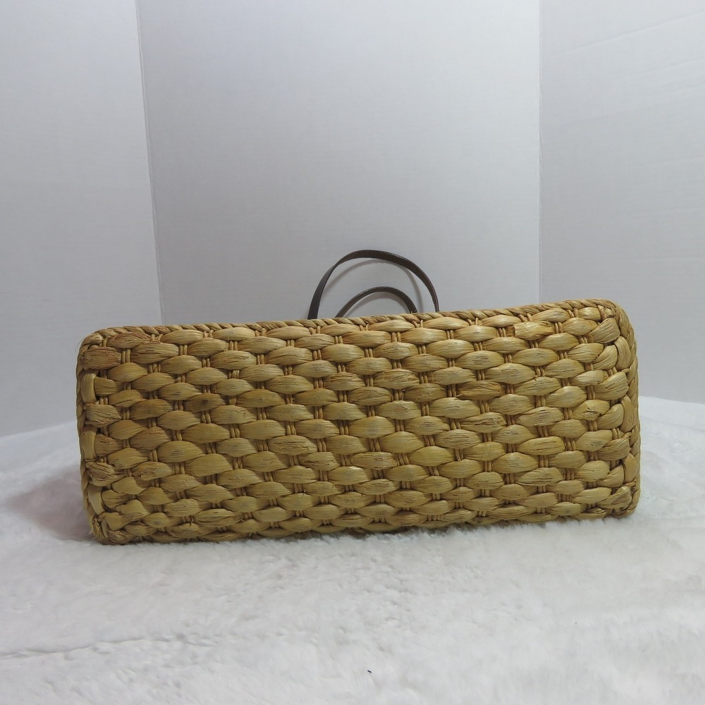 Roxy Straw Tweed Braided Beach Tote Bag Summer Handbag Cottage Core Beach Cruise - Picture 6 of 8